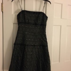 ABS Beaded Cocktail Mini Dress